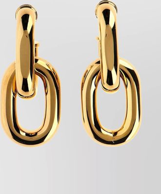 Paco Rabanne resin and aluminium xl link hoop earrings