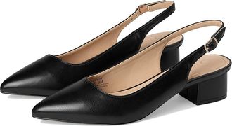 Journee Collection Sylvia Pumps High Womens Heels Black PU : 6.5 M, Faux Leather