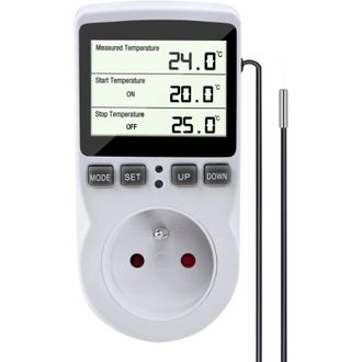 Elle Enchufe Termost&aacute;tico, Controlador Digital De Temperatura, Enchufe Digital Programable Con Sonda, Temporizador Digital Programable, Enchufe Termost&aacute;tic