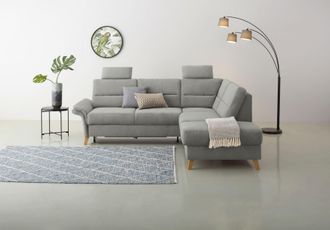HOME AFFAIRE Ecksofa »Westerland L-Form« Federkern-Polsterung, wahlweise mit Bettfunktion, Bettkasten