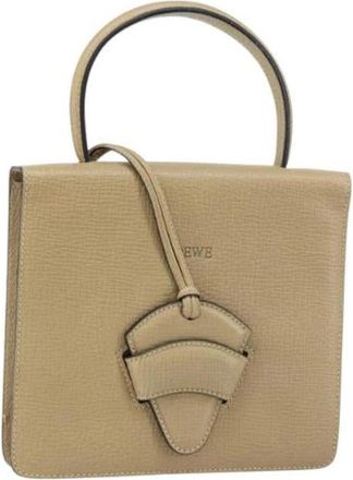 Loewe Pre-owned Leren Handtas - Dames - Vintage Handtas - Beige - ONE Size - Leer - Vintage
