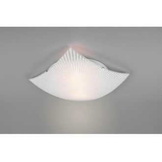 Trio Plaf&oacute;n Cuadrado Elisa Cristal Transparente 2xe27 Lighting