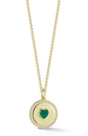 Glaze Jewelry Disc Heart Pendant Necklace in Gold at Nordstrom Rack