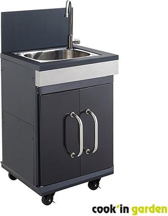 COOK IN GARDEN Cookin Garden - M&oacute;dulo Fregadero Fidgi - Integrable A Los Barbacoas Fidgi 3&4 - Encimera - Fregadero Y Grifo En Inox