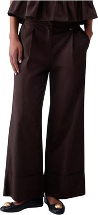 Liu Jo Wide Trousers, female, Brown, Size: XS Wa6498 T4853 Wide Trousers