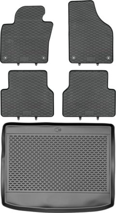 OEM Juego De Alfombrillas De Goma Para Coche Y Maletero Para Volkswagen Tiguan I Suv (2007-2016)