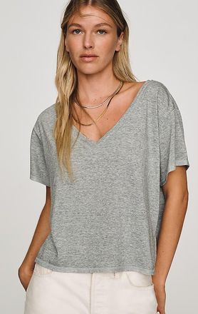 Pilcro V-Neck Cotton Blend Tee