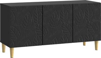 vidaXL Mueble De Tv 99 X 34,5 X 50 Cm Negro Madera De Ingenier&iacute;a Vidaxl