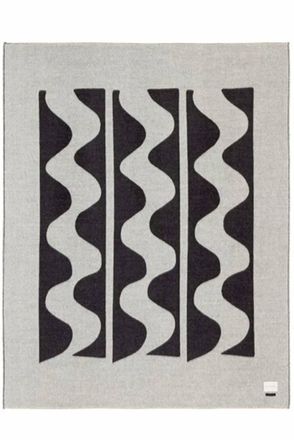 Blacksaw Time Warp Reversible Throw In Ivory/black