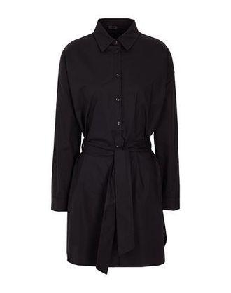 8 by YOOX COTTON CHEMISIER BELTED MINI DRESS