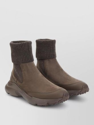 Tod's suede chunky ankle boots