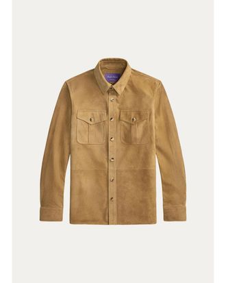 Ralph Lauren Purple Label Mens Suede Overshirt