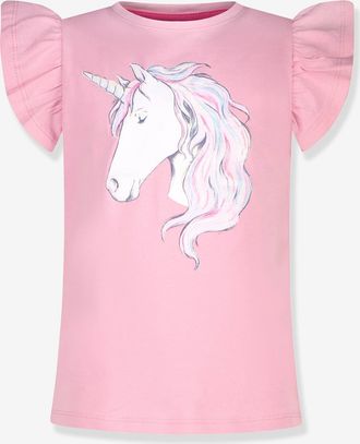 Salt And Pepper T-Shirt mit Fl&uuml;gel&auml;rmeln Einhorn-Motiv KIDS PARK M&auml;dchen Salt and Pepper pastellrosa