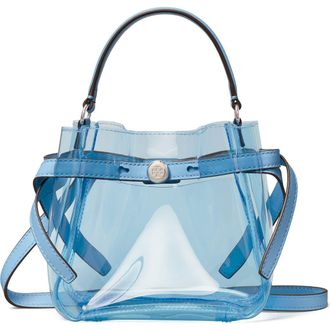 Tory Burch Mini Romy Clear Bucket Bag in Pool Blue at Nordstrom