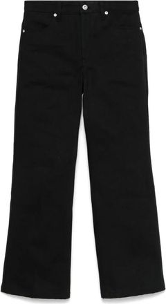 Jil Sander Jeans, Dames, Zwart, W25, Zwarte Klassieke Jeans met Verborgen Rits