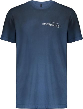 ISO.POETISM T-shirt met logo-opdruk - Heren - T-shirts - Blauw - S - Katoen - Tops