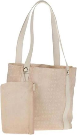 Bulgari Pre-owned Canvas Tote Bag - Dames - Vintage Shopper - Beige - ONE Size - Vintage