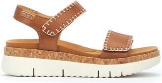 Pikolinos Bruine damessandaal - Palma stijl - Dames - Sandalen - Bruin - 40 EU - Leer - Schoenen