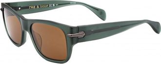 Rag & Bone Mens RNB5057-S-1ED-55 RNB5057 S 55 1ED Sunglasses - Dark Green - One Size