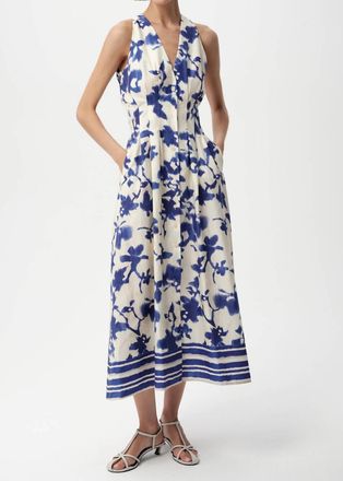 Exquise Zeta Midi Dress In Sax-Bone