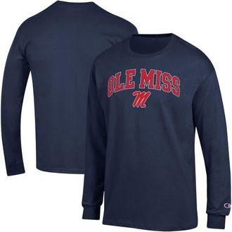 Champion Mens Champion Navy Ole Miss Rebels Arch Over Logo Long Sleeve T-Shirt at Nordstrom, Size Xx-Large