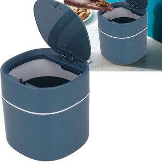 OEM Cubo De Basura, Mini Cubo De Basura, Papelera Peque&ntilde;a De Sobremesa, Papeleras, Pl&aacute;stico, Azul, 13,513,514 Cm, Sin Bolsa De Basura