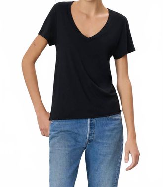 &Eacute;terne Relaxed Fit V-Neck T-Shirt In Black