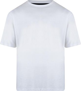 KAM Mens Big Size Pure Cotton/Cotton Rich Plain Tee Shirt in White in 3XL