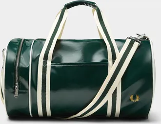 Fred Perry Mens Two-tone faux-leather duffle bag