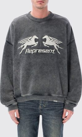 Represent Felpa a girocollo in cotone con logo Represent
