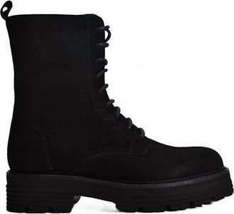 Cordani Womens Payton Lace-Up Boot In Black Suede
