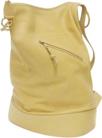 Loewe Pre-owned Backpack - Dames - Vintage Rugzakken - Geel - ONE Size - Leer - Vintage