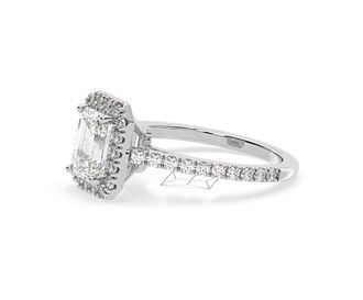 The Diamond Store Annabelle Lab Diamond Halo Engagement Ring in Platinum 2.75ct F/VS1