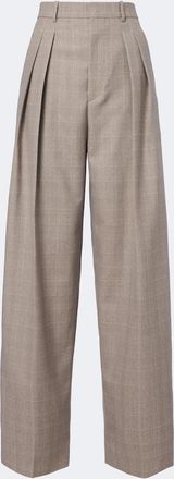 Bottega Veneta Prince of Wales check wool wide-leg pants