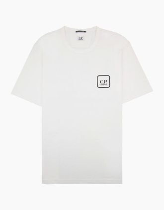 C.P. Company Mens Cp Company Metropolis Series Mercerized Jersey Logo Graphic T-shirt White 101 - Size: 36