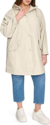 Levi's Water Resistant Hooded Raincoat in Oatmeal at Nordstrom, Size 4X
