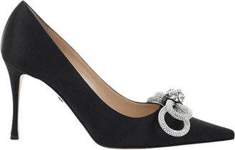 Mach & Mach Black Embellished Maxi Bow Pumps