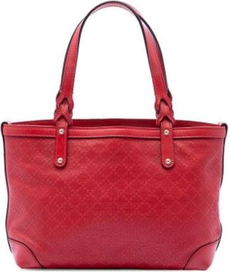 Gucci Pre-owned Leren Tote Bag - Dames - Vintage Shopper - Rood - ONE Size - Leer - Vintage