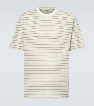 Auralee Striped cotton jersey T-shirt
