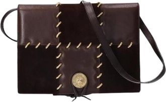 Ferragamo Pre-owned Shoulder Bag - Dames - Vintage Schoudertas - Bruin - ONE Size - Leer - Vintage
