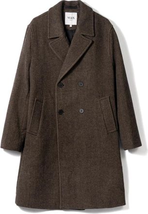 Wax London Magnus Double Breasted Wool Overcoat