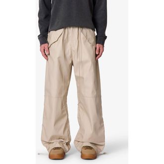 mnml Baggy Military Cargo Pants in Off White at Nordstrom, Size Xx-Large