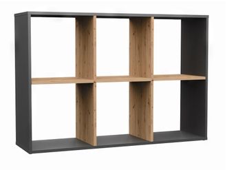 Topeshop Marion - Estanter&iacute;a Modular Con 6 Cubos - Librer&iacute;a Con 6 Compartimentos - 110x30x75 Cm - Mueble De Almacenaje