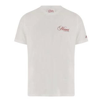 MC2 Saint Barth Cotton T-shirt with Print - male - MC2 Saint Barth - T-Shirts - White - XL - Tops