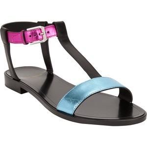 Saint Laurent Nu Pied T-strap Flat Sandal Shoe Flat Size 41