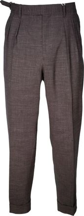 L.B.M. 1911 L.b.m. 1911, Heren, Broeken, Bruin, Maat: XL Wol