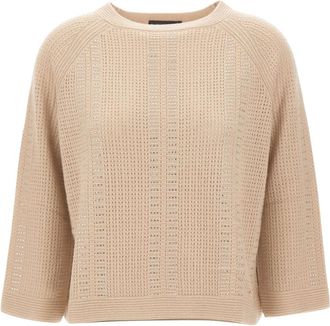 Elena Miro Jersey con Pedrer&iacute;a - Knitwear - Mujer - Beige - XL