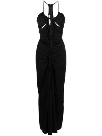 CHRISTOPHER ESBER Abito midi con dettaglio cut-out - Nero