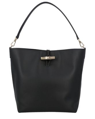 Longchamp Le Roseau Medium Leather Hobo Bag