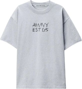 Alexander Wang T-shirt con logo - Grigio